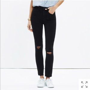 Madewell 10" High Rise Skinny Jeans - Black Sea